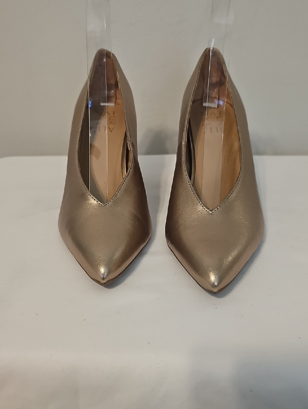 Naturalizee Metallic Gold Pointed-Toe Women's Pumps